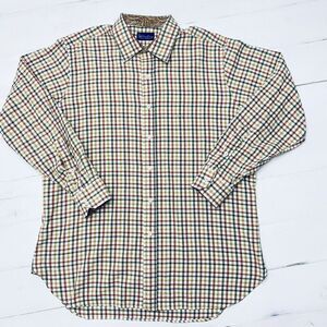 Silver Lining Clothier Button Down Oxford Multicolor Plaid Casual Shirt 2XL 3XL